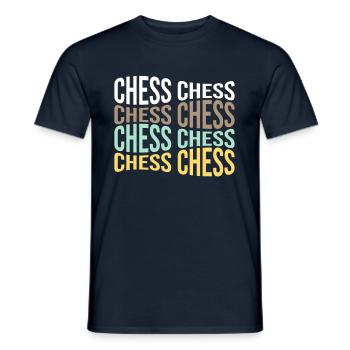 Schach - Männer T-Shirt - Navy - Vorne - AI Model Male 178 light (178cm)