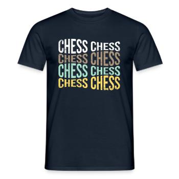 Schach - Männer T-Shirt - Navy - Vorne - AI Model Male 178 light (178cm)