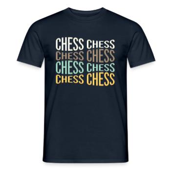 Schach - Männer T-Shirt - Navy - Vorne - AI Model Male 178 light (178cm)