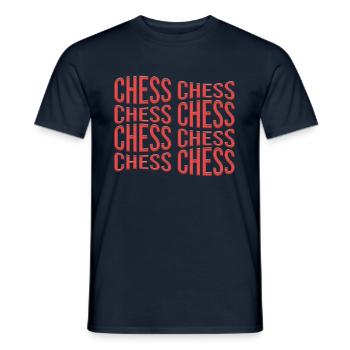 Schach - Männer T-Shirt - Navy - Vorne - AI Model Male 178 light (178cm)