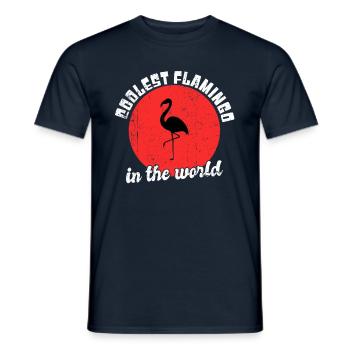 Cooler Flamingo Spruch - Männer T-Shirt - Navy - Vorne - AI Model Male 178 light (178cm)
