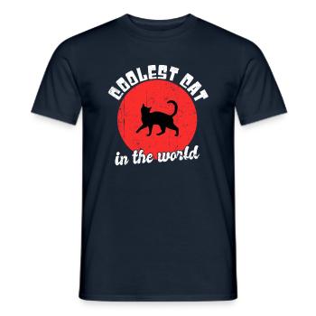 Coole Katze Spruch - Männer T-Shirt - Navy - Vorne - AI Model Male 178 light (178cm)