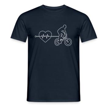 Battement de cœur BMX - T-shirt homme - marine - Devant - AI Model Male 178 light (178cm)