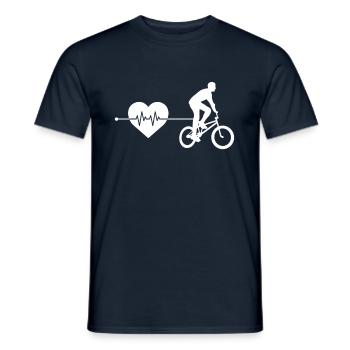 Battement de cœur BMX - T-shirt homme - marine - Devant - AI Model Male 178 light (178cm)