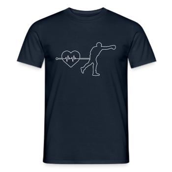 Boxen Herzschlag - Männer T-Shirt - Navy - Vorne - AI Model Male 178 light (178cm)
