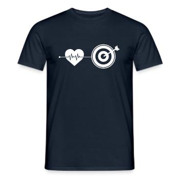 Battements de cœur de fléchettes - T-shirt homme - marine - Devant - AI Model Male 178 light (178cm)