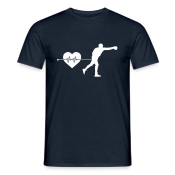 Battement de cœur de boxe - T-shirt homme - marine - Devant - AI Model Male 178 light (178cm)