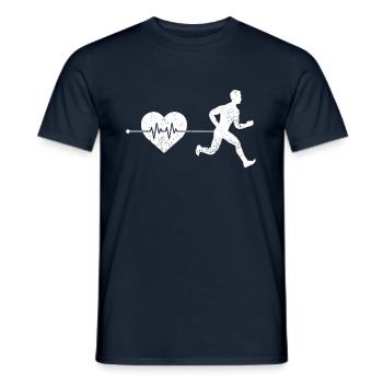 Rythme cardiaque de jogging - T-shirt homme - marine - Devant - AI Model Male 178 light (178cm)