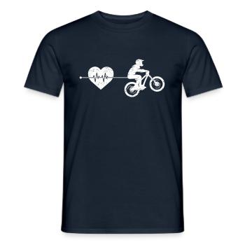 Battement de cœur du VTT - T-shirt homme - marine - Devant - AI Model Male 178 light (178cm)