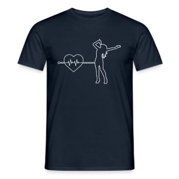 Singing heartbeat - Men's T-Shirt - navy - Front - AI Model Male 178 light (178cm)