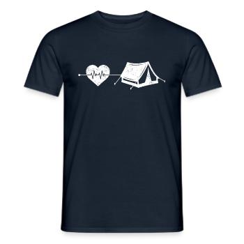 Motorhome heartbeat - Men's T-Shirt - navy - Front - AI Model Male 178 light (178cm)