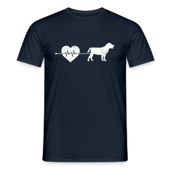 Battements de cœur de chien - T-shirt homme - marine - Devant - AI Model Male 178 light (178cm)