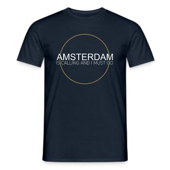 Amsterdam - T-shirt homme - marine - Devant - AI Model Male 178 light (178cm)