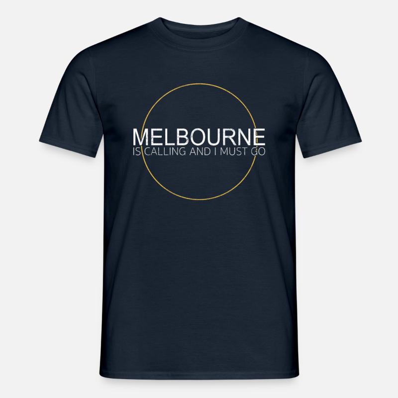 Melbourne Spruch - Männer T-Shirt - Navy