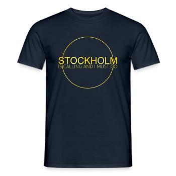 Dicton de Stockholm - T-shirt homme - marine - Devant - AI Model Male 178 light (178cm)