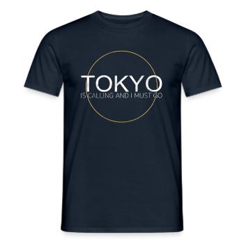 Citation de Tokyo - T-shirt homme - marine - Devant - AI Model Male 178 light (178cm)
