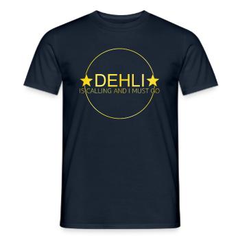 Delhi appelle - T-shirt homme - marine - Devant - AI Model Male 178 light (178cm)