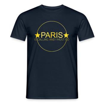 Citation Paris - T-shirt homme - marine - Devant - AI Model Male 178 light (178cm)