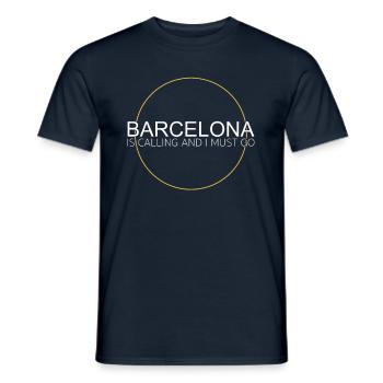 Citation de Barcelone - T-shirt homme - marine - Devant - AI Model Male 178 light (178cm)