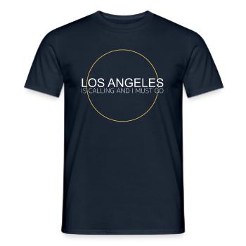 Los Angeles Quote - Men's T-Shirt - navy - Front - AI Model Male 178 light (178cm)