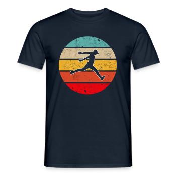 Parkour Retro - Männer T-Shirt - Navy - Vorne - AI Model Male 178 light (178cm)