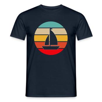 Rétro de la voile - T-shirt homme - marine - Devant - AI Model Male 178 light (178cm)