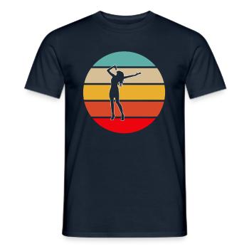 Singing Retro - Men's T-Shirt - navy - Front - AI Model Male 178 light (178cm)