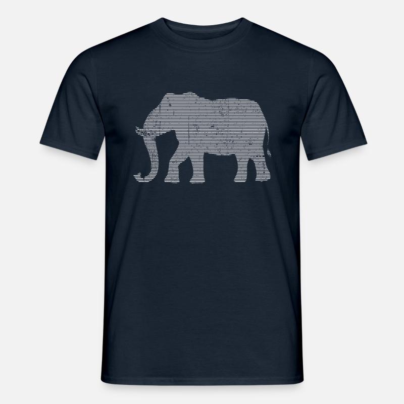 Elefant - Männer T-Shirt - Navy