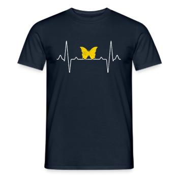 Butterfly heartbeat - Men's T-Shirt - navy - Front - AI Model Male 178 light (178cm)
