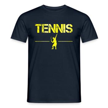 tennis - T-skjorte herre - marine - Foran - AI Model Male 178 light (178cm)