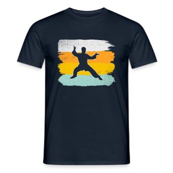 Martial Arts Retro - Men's T-Shirt - navy - Front - AI Model Male 178 light (178cm)