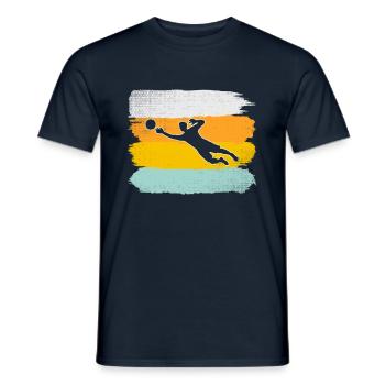 Torwart Retro - Männer T-Shirt - Navy - Vorne - AI Model Male 178 light (178cm)