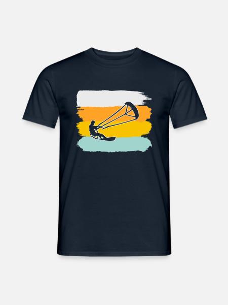 Kite Surfen Retro - Männer T-Shirt - Navy