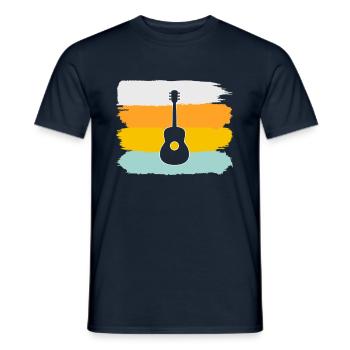 Guitar Retro - Men's T-Shirt - navy - Front - AI Model Male 178 light (178cm)