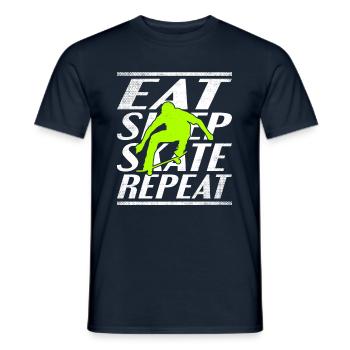 Manger dormir Patinage - T-shirt homme - marine - Devant - AI Model Male 178 light (178cm)