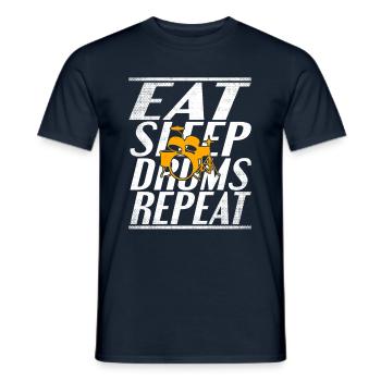 Nourriture Sleeping Drums - T-shirt homme - marine - Devant - AI Model Male 178 light (178cm)