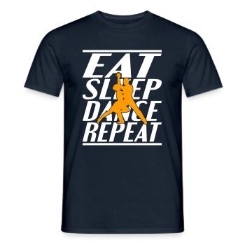 Essen Schlafen Tanzen - Männer T-Shirt - Navy - Vorne - AI Model Male 178 light (178cm)