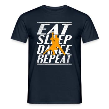 Essen Schlafen Tanzen - Männer T-Shirt - Navy - Vorne - AI Model Male 178 light (178cm)