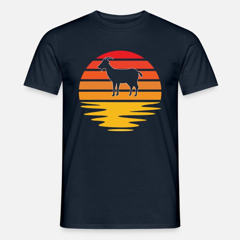 Ziege Retro - Männer T-Shirt - Navy
