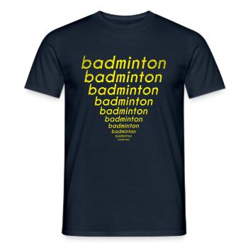 Badminton - Männer T-Shirt - Navy - Vorne - AI Model Male 178 light (178cm)