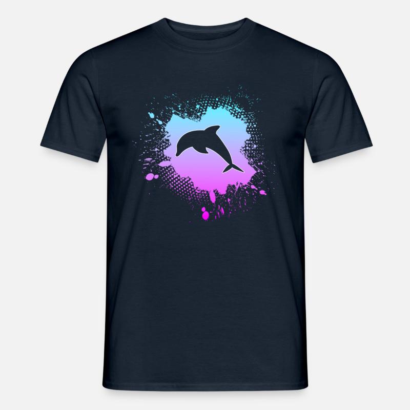 Delfin - Männer T-Shirt - Navy