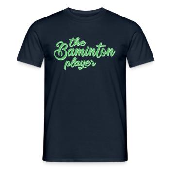 Le joueur de badminton - T-shirt homme - marine - Devant - AI Model Male 178 light (178cm)