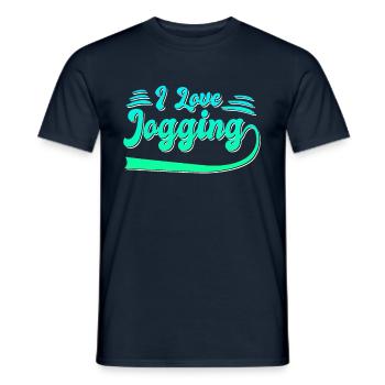 J’adore faire du jogging - T-shirt homme - marine - Devant - AI Model Male 178 light (178cm)