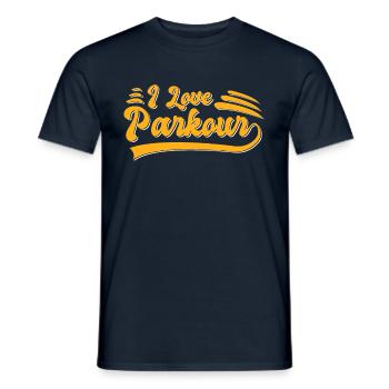 Ich liebe Parkour - Männer T-Shirt - Navy - Vorne - AI Model Male 178 light (178cm)