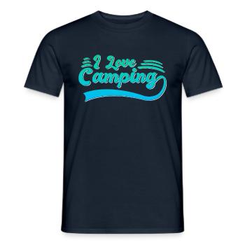 J’adore le camping - T-shirt homme - marine - Devant - AI Model Male 178 light (178cm)