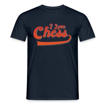 Ich liebe Schach - Männer T-Shirt - Navy - Vorne - AI Model Male 178 light (178cm)