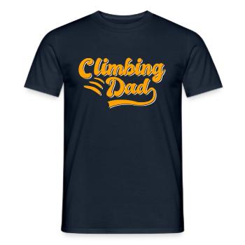 Climbing Papa Gift - Men's T-Shirt - navy - Front - AI Model Male 178 light (178cm)