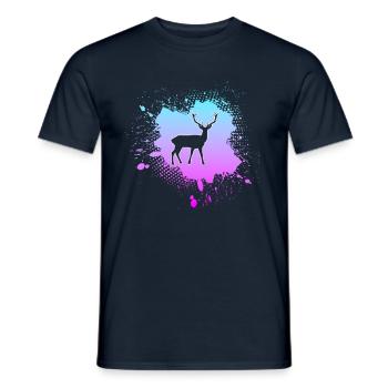 Deer - Men's T-Shirt - navy - Front - AI Model Male 178 light (178cm)