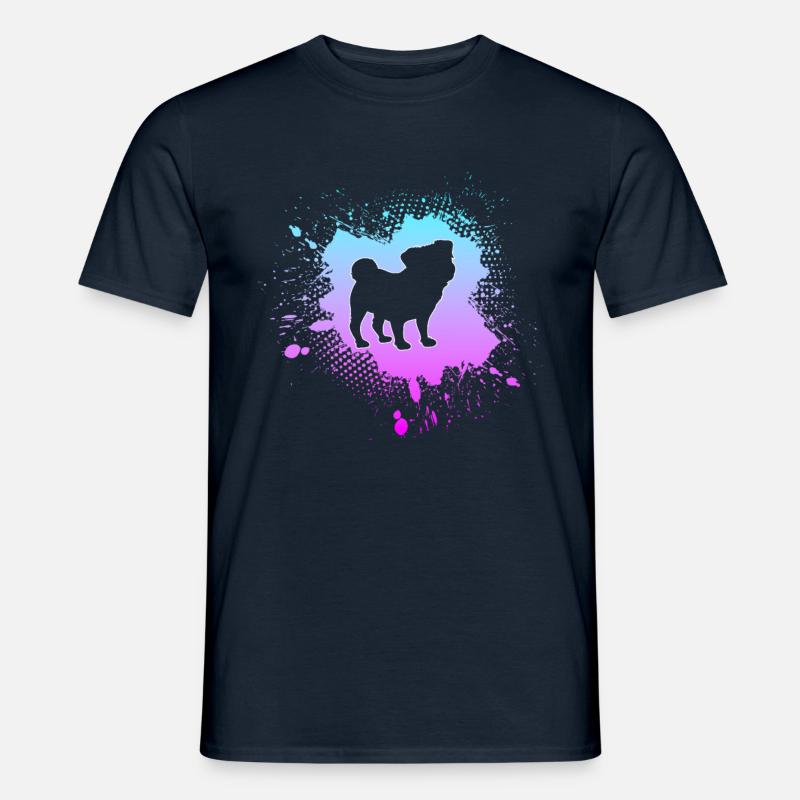Mops - Männer T-Shirt - Navy