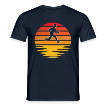 Jogging Rétro - T-shirt homme - marine - Devant - AI Model Male 178 light (178cm)